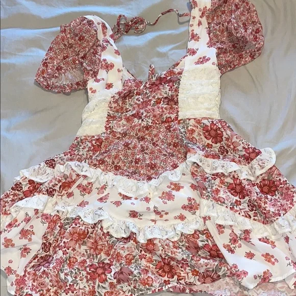 Floral Puff Sleeve Dress - Picture 5 of 5